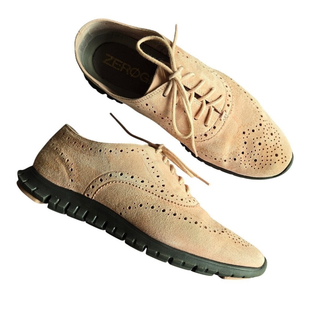 Cole Haan ZeroGrand Pink Oxfords Shoes Size 7 Preppy Travel Comfort Lightweight